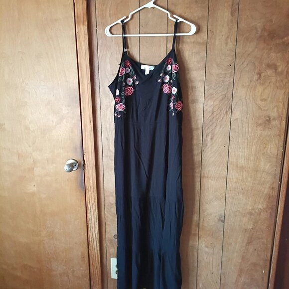 Kelly Renee Plus Size Black Floral Maxi Dress Size XXL - Picture 1 of 4